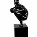 Statueta barbat in echilibru, decoratiune ,obiect,negru L42cm - Img 6