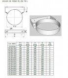 Colier inox L DP(izolat) fixare pe zid. Alege diametru  Ø mm