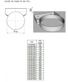 Colier inox L SP(neizolat)fixare pe zid. Alege diametru Ø mm!