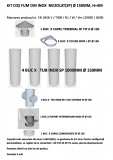 Kit cos fum din inox Ø 150mm, H= 4m, neizolat
