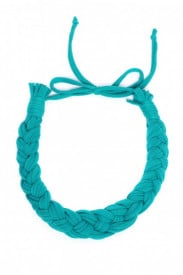 Colier textil impletit verde