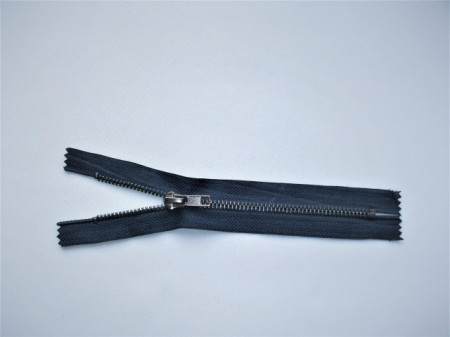 Fermoare fixe #5 metal 18 cm bleumarin cu dinti negrii