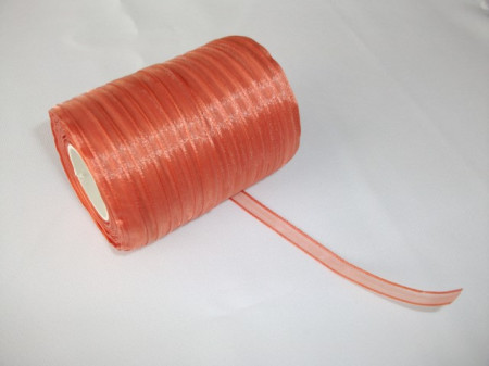 Panglica organza 6 mm - caramiziu