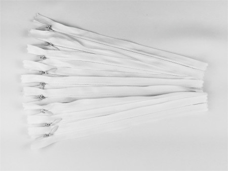 Fermoare invizibile 20 cm alb ivoire - cod 030