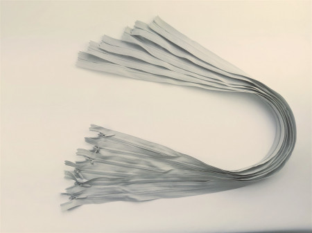 Fermoare invizibile 60 cm gri deschis - cod310