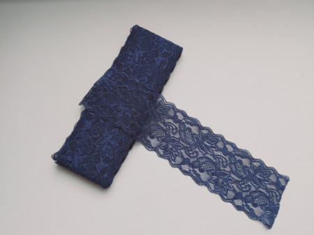 Dantela elastica bleumarin 8cm, cod300