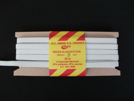 *Elastic Oradea 9 mm alb si negru