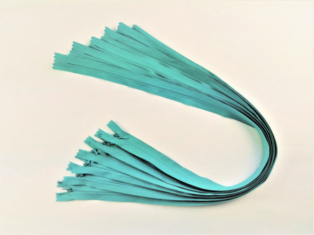 Fermoare invizibile 60 cm turcuaz deschis, cod253