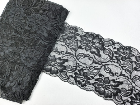 Dantela elastica neagra 15cm/10m, cod2099
