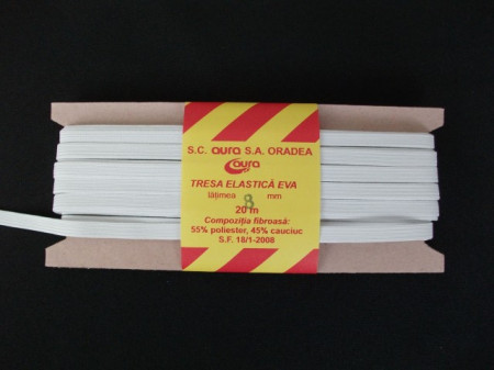 *Elastic Oradea 8 mm alb si negru