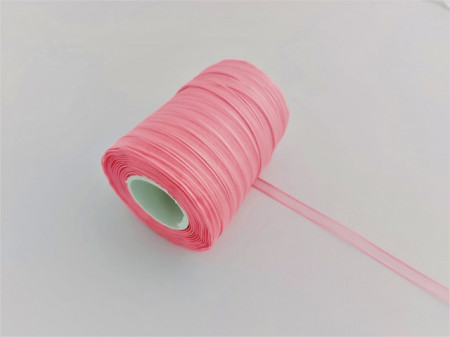 Panglica organza 6 mm - roz inchis