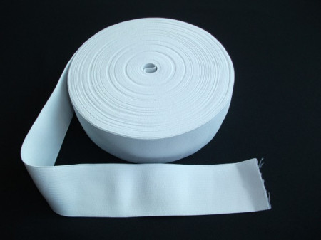 Elastic lat 60 mm alb si negru