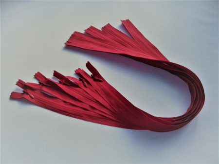 Fermoare invizibile 60 cm rosu
