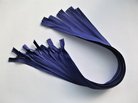 Fermoare invizibile 50 cm albastru indigo, cod176