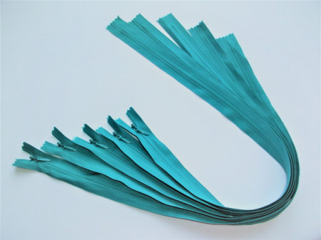 Fermoare invizibile 60 cm albastru turcoaz, cod207