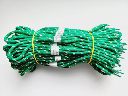 Sireturi satirate 110 cm - verde cu alb rotund, Tip2