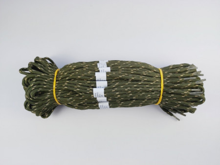 Sireturi satirate 110 cm kaki cu bej - rotunde, Tip2