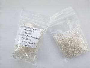 Capse imbracaminte plastic transparente 15mm - Img 1