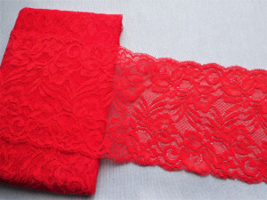Dantela elastica rosie 15cm/10m, cod301 - Img 1