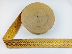 Galon bisericesc Nicodim 35 mm auriu cu galben - 14m
