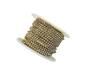 Lant alama auriu cu strasuri Cristal, 2mm si 2.8mm