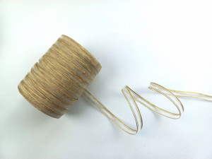 Panglica organza Ania 7 mm - auriu