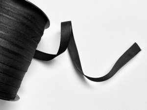 Rejansa de pantaloni subtire, Sibiana, neagra, 15mm