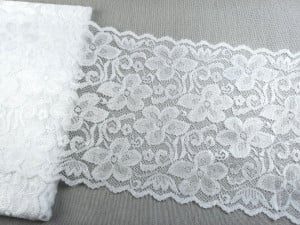 Dantela elastica alba 18cm/10m, cod5001 - Img 1
