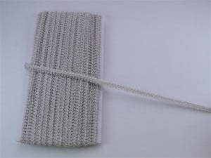 Galon Poliester 11mm, cod739 - cu fir argintiu - Img 1