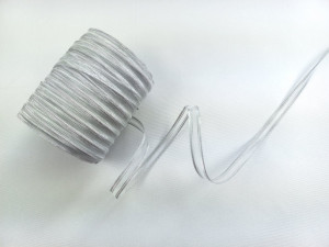 Panglica organza Ania 7 mm - argintiu