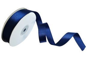 Panglica satinata ambele fete 15 mm bleumarin, cod1184