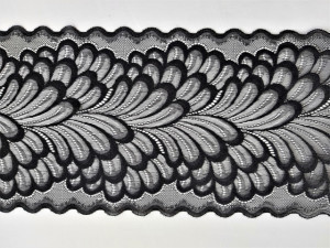 Dantela elastica neagra 18cm/10m, cod8020 - Img 2
