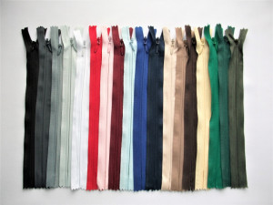 Fermoare ascunse 20 cm , 200 buc - 10 buc x 20culori