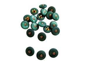 Nasturi mici verde cu auriu 14mm (M24)