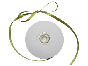 Panglica satinata ambele fete 6 mm verde olive