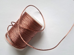 SNUR METALIC 1MM, SET 10 BOBINE X 7YDS, CULORI DIFERITE - Img 2