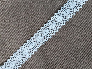 Dantela bumbac codF, 25mm/10m, alba