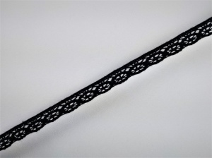 Dantela bumbac codL, 10mm/10m, neagra - Img 2