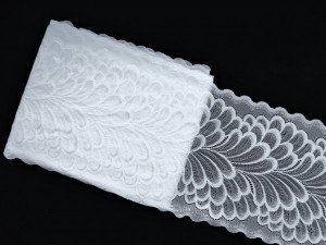 Dantela elastica alba 18cm/10m, cod8020 - Img 1