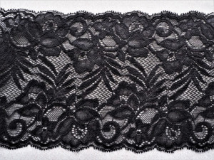 Dantela elastica neagra 15cm/10m, cod301 - Img 2