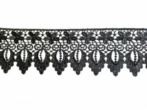 *Dantela poliester 7.5cm/20m neagra, cod61109