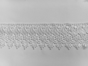 *Dantela poliester 9,5cm/20m alba, cod61108