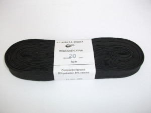 Elastic Oradea 20 mm alb si negru - Img 1