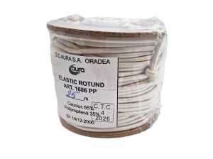 *Elastic rotund Oradea 2 mm alb - 25m