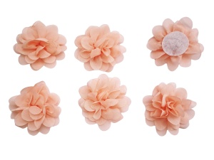 Flori textile piersica , Ø50mm, 12buc.