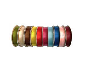 *Set A panglici satinate ambele fete 20 mm - 10buc (verde olive, ivoar, maro, galben, rosu, ciclam, bleu, albastru, roz deschis, visiniu)