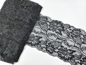 Dantela elastica neagra 15cm/10m, cod2099 - Img 1