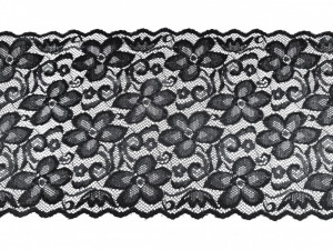 Dantela elastica neagra 18cm/10m, cod5001 - Img 2