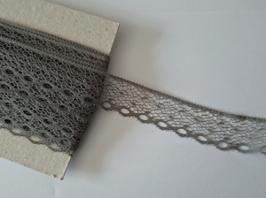 Dantela neelastica gri 2,80 cm, cod7 - Img 2