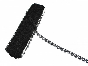 *Dantela poliester 1.3 cm neagra, cod 60014